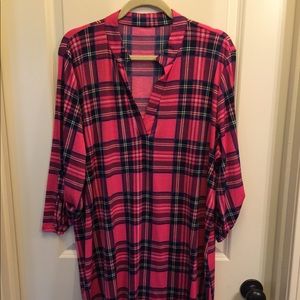 Pink plaid gabby top